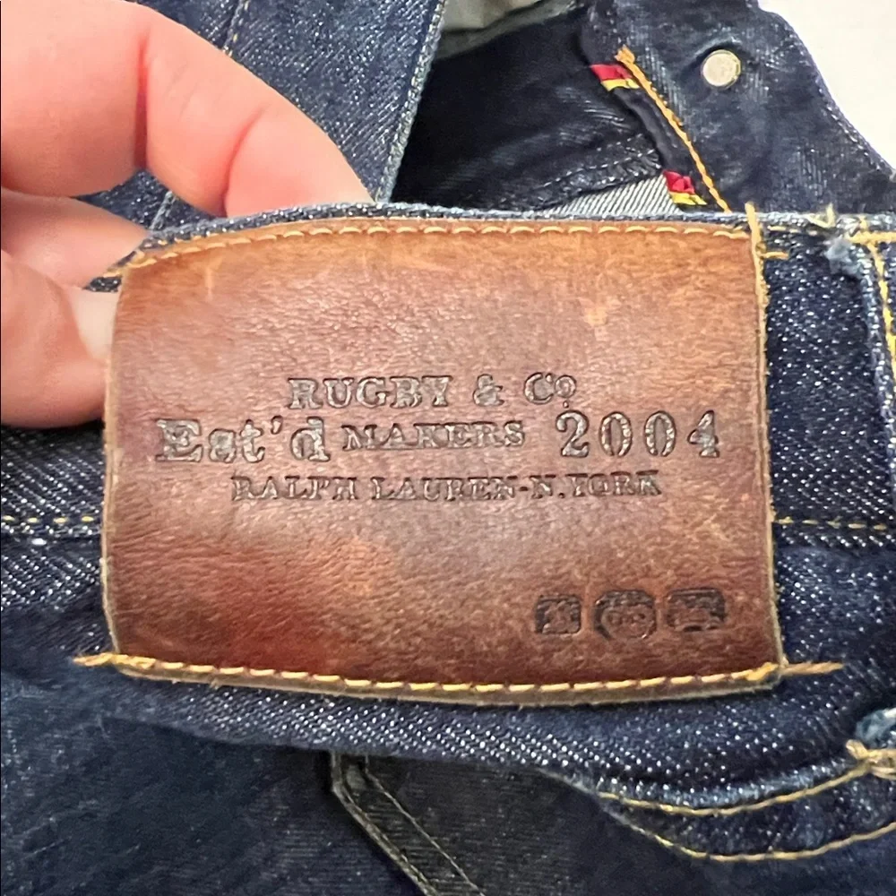 RALPH LAUREN RUGBY SLIM TAPERED VINTAGE DARK WASH JEANS 28